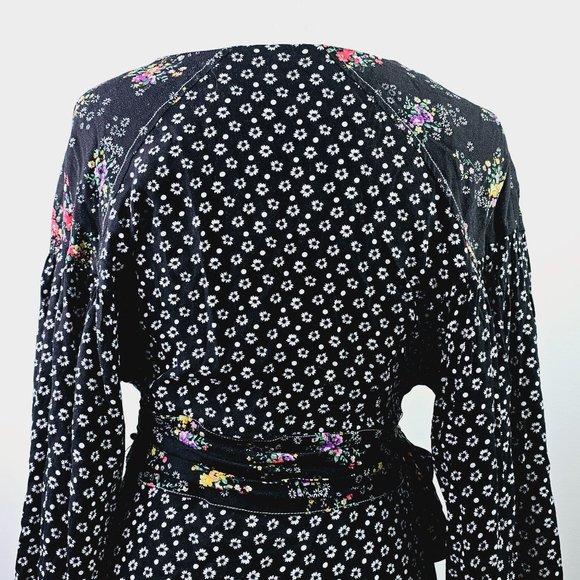 Free People Women's Floral Wonderland A-line Dress, Black, Sz S - Picture 6 of 13